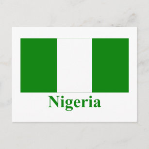 Nigeria Flag with Name Postcard