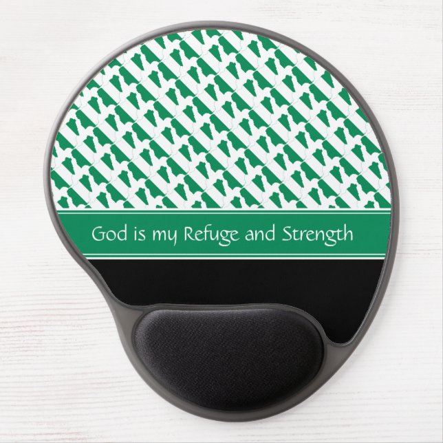 NIGERIA God Refuge Strength Christian Gel Mouse Pad (Front)