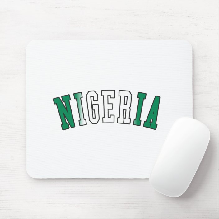 Nigeria in National Flag Colors Mouse Pad