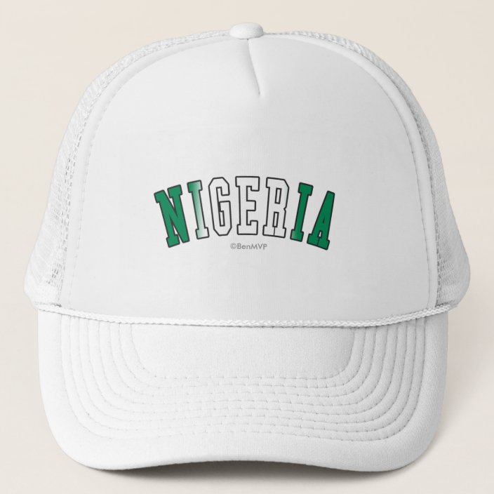 Nigeria in National Flag Colors Trucker Hat