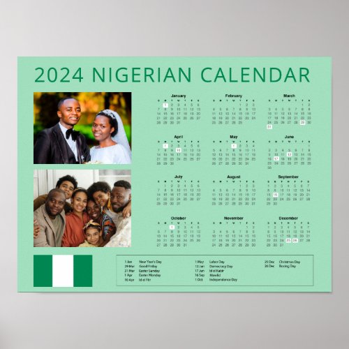 Nigeria  Insert Photo 2024 Nigerian Celebration Poster