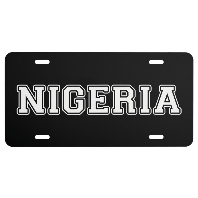 Nigeria License Plate (Front)