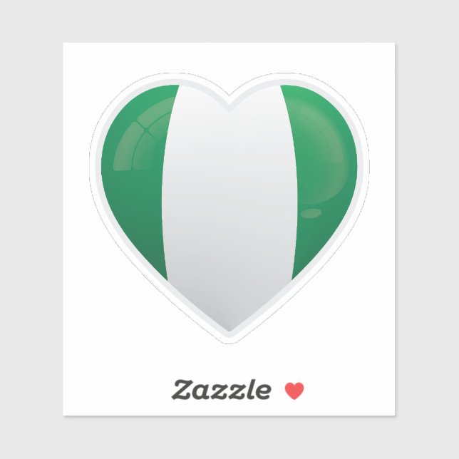 Nigeria  Love Icon Sticker (Sheet)