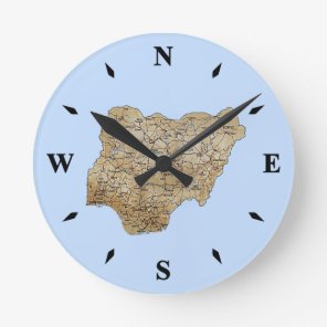 Nigeria Map Clock