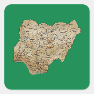 Nigeria Map Sticker