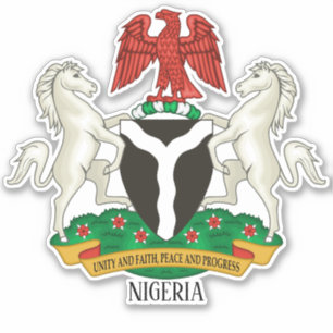 Nigeria National Coat Of Arms Patriotic Sticker