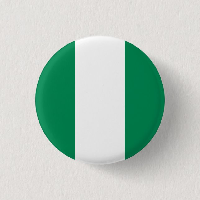 Nigeria (Nigerian) Flag Button (Front)