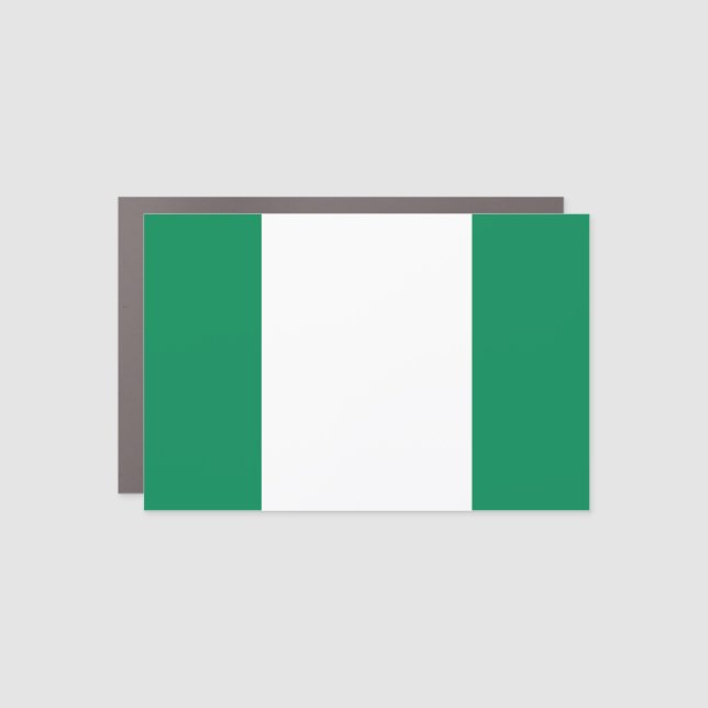Nigeria (Nigerian) Flag Car Magnet (Front)