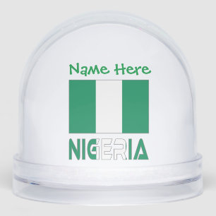 Nigeria Nigerian Flag Green Personalization Snow Globe