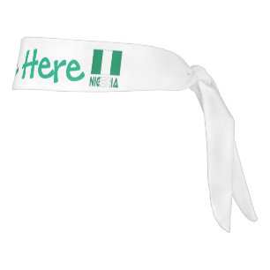 Nigeria Nigerian Flag Green Personalization  Tie Headband