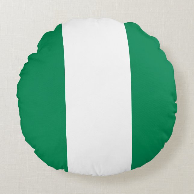 Nigeria (Nigerian) Flag Round Pillow (Front)
