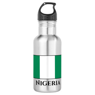 Nigeria (Nigerian) Flag Stainless Steel Water Bottle