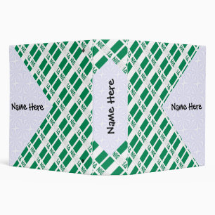 Nigeria Nigerian Flag Tiled Black Personalization 3 Ring Binder