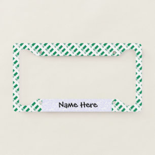 Nigeria Nigerian Flag Tiled Black Personalization  License Plate Frame