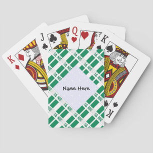 Nigeria Nigerian Flag Tiled Black Personalization  Poker Cards