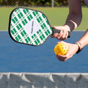 Nigeria Nigerian Flag Tiled Personalized Name  Pickleball Paddle