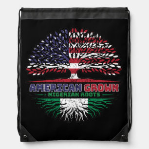 Nigeria Nigerian US American USA United States Drawstring Bag