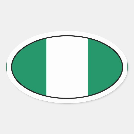 Nigeria Oval Flag Sticker