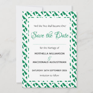 NIGERIA Patriotic Custom Scripture Naija Wedding Save The Date