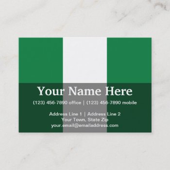 Nigeria Plain Flag Business Card by representshop at Zazzle