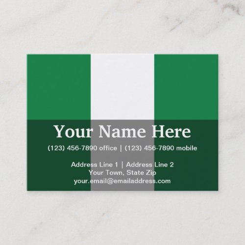 Nigeria Plain Flag Business Card