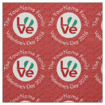 Nigeria Red LOVE Flag Personalized  Fabric