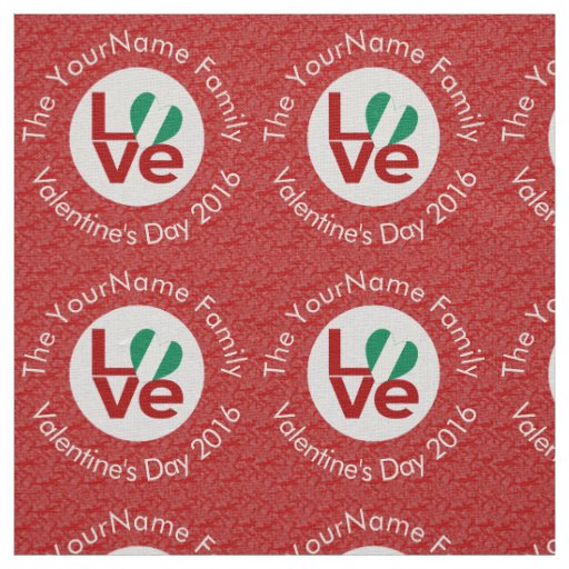 Nigeria Red LOVE Flag Personalized  Fabric