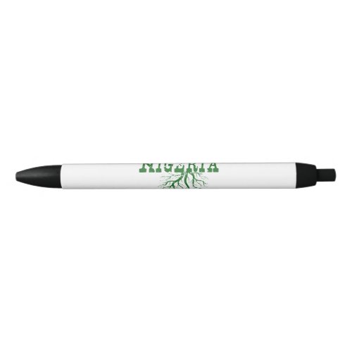 Nigeria Roots Green Word Art Black Ink Pen