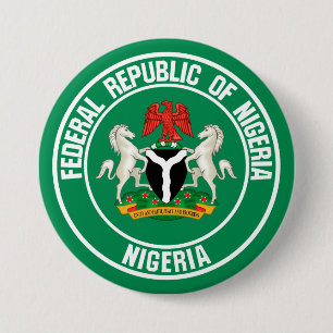 Nigeria Round Emblem Button