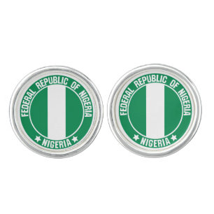 Nigeria Round Emblem Cufflinks