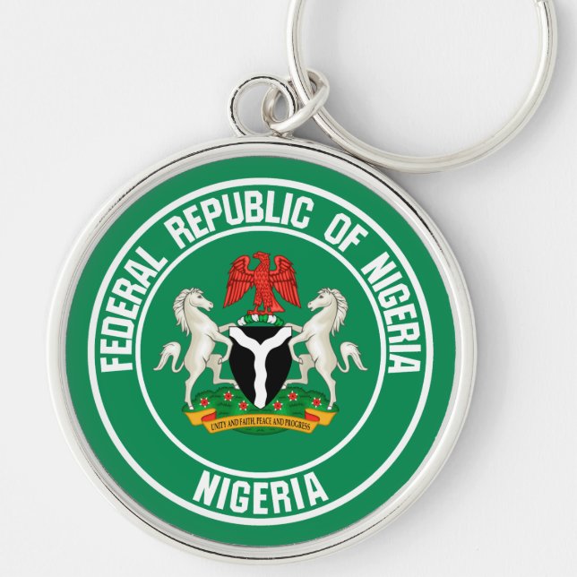 Nigeria Round Emblem Keychain (Front)