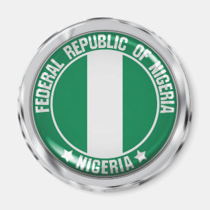 Nigeria Round Emblem Magnet