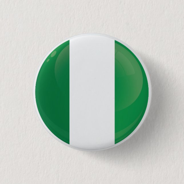Nigeria  Round Icon Flag Button (Front)