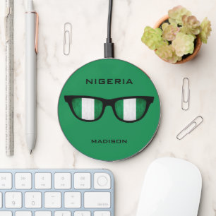 Nigeria Shades custom name Wireless Charger
