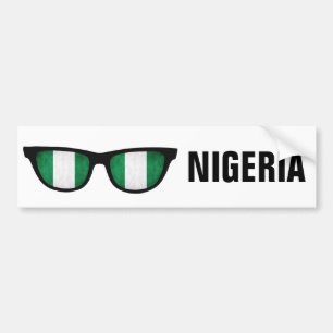 Nigeria Shades custom text & color bumpersticker Bumper Sticker