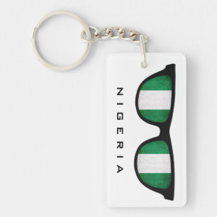 Nigeria Shades custom text & color key chain