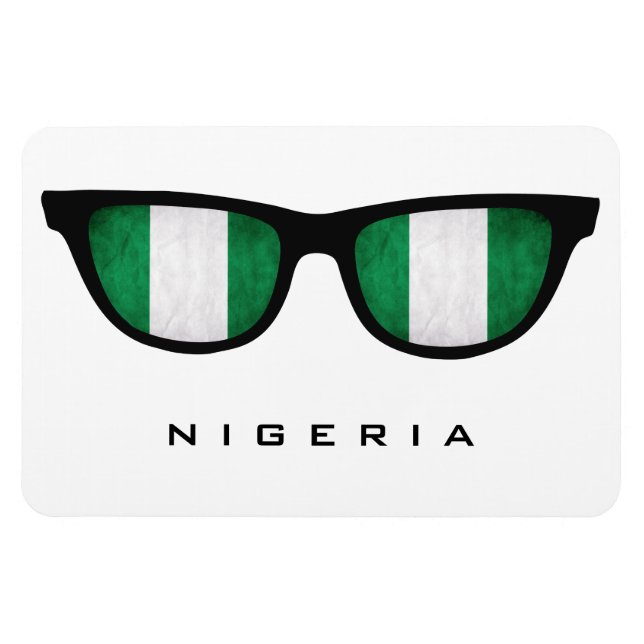 Nigeria Shades custom text & color magnet (Horizontal)