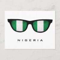 Nigeria Shades custom text & color postcard