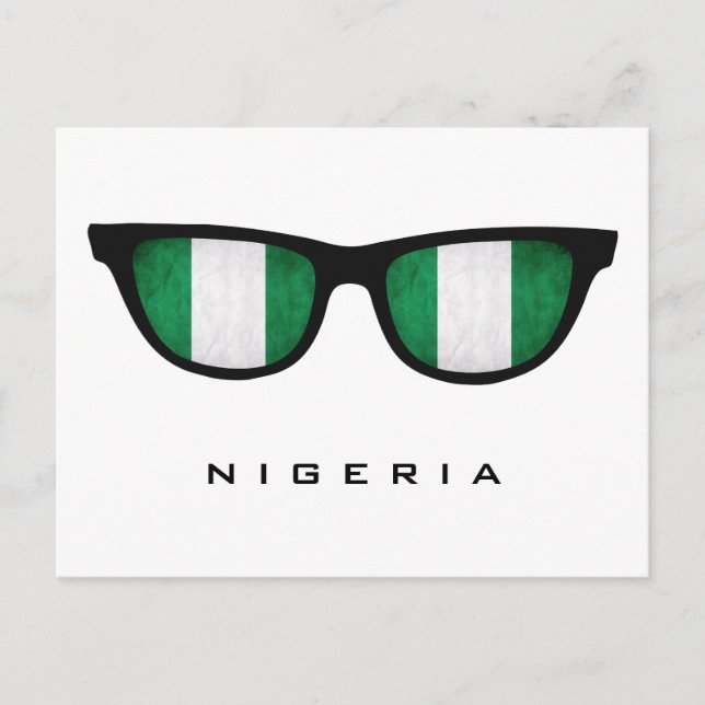 Nigeria Shades custom text & color postcard (Front)