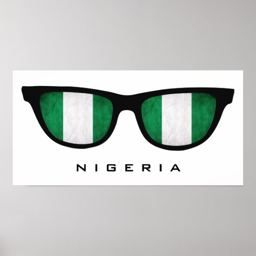 Nigeria Shades custom text  color poster