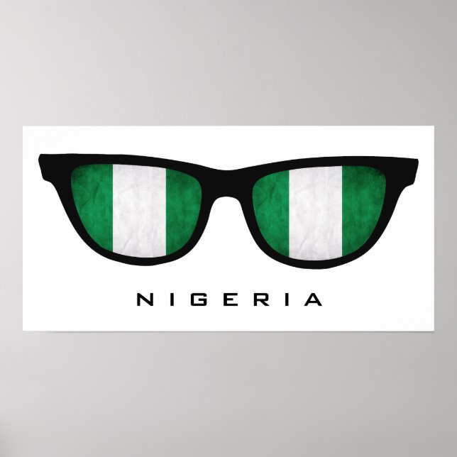 Nigeria Shades custom text & color poster (Front)