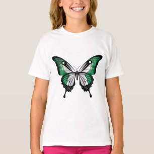 Nigeria Swallowtail Butterfly Flag T-Shirt