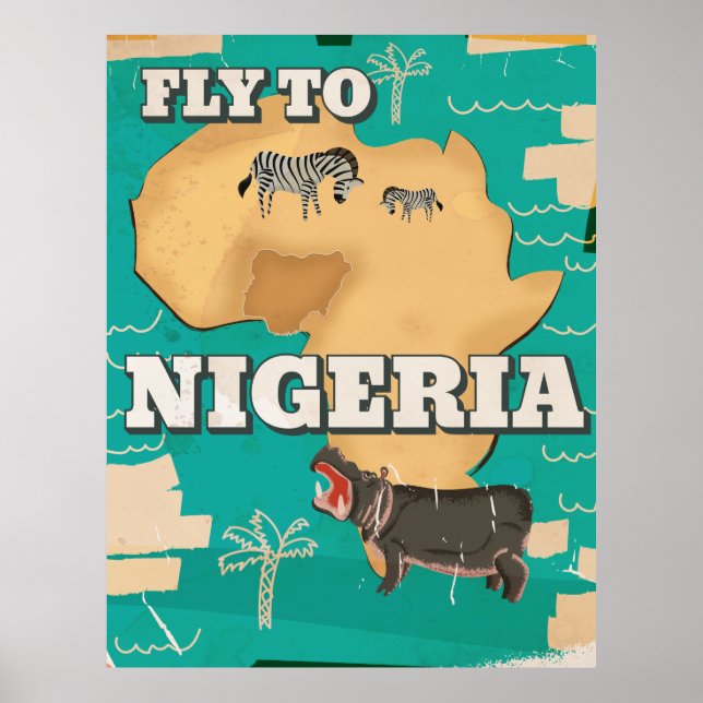 Nigeria Vintage Travel poster (Front)