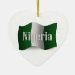 Nigeria Waving Flag Ceramic Ornament at Zazzle