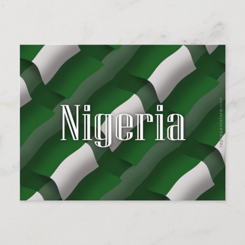 Nigeria Waving Flag Postcard