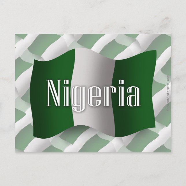 Nigeria Waving Flag Postcard (Front)