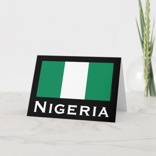 Nigeria with Nigerian Flag West Africa Card