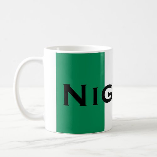 Nigeria with Nigerian Flag West Africa Coffee Mug
