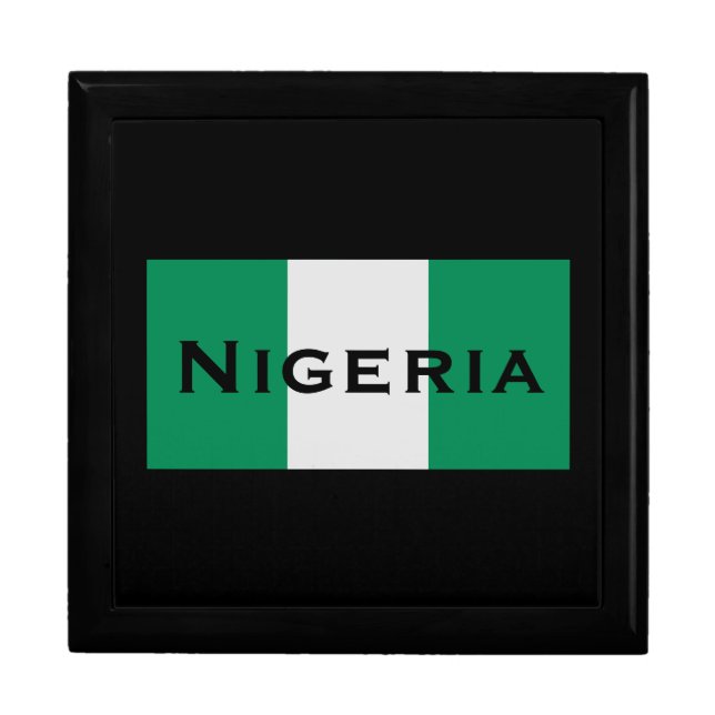 Nigeria with Nigerian Flag (West Africa) Gift Box (Front)