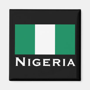 Nigeria with Nigerian Flag (West Africa) Magnet